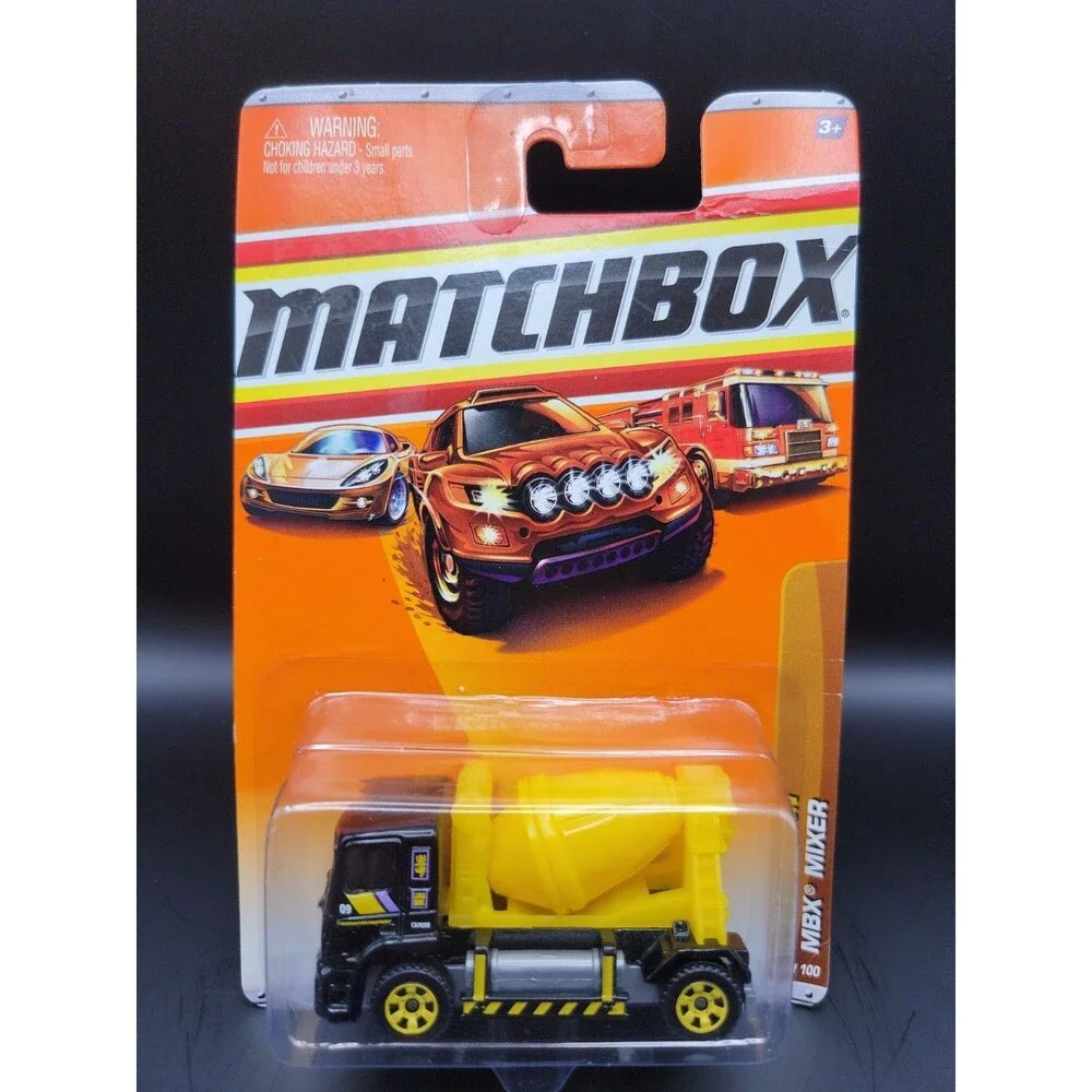 2010 Matchbox Construction MBX Cement Mixer 46 of 100 Blk&Yellow Die-Cast Metal